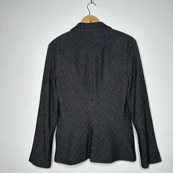 Diane Von Furstenberg Georgica Herringbone Wool Blend Blazer Size 10 - Picture 9 of 11